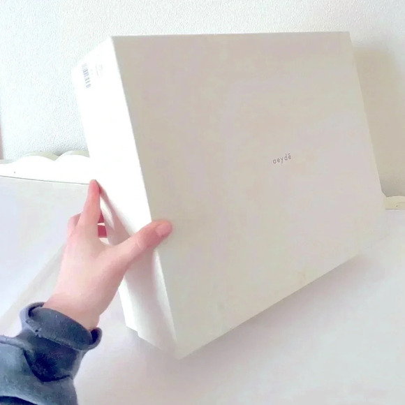 aeydē Germany Florence Block Heel Boot in Creamy White Nappa Leather Size 8 - Picture 7 of 8